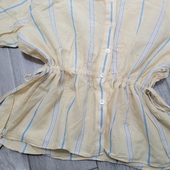 Madewell Drawstring-Waist Shirt in Atlantic Stripe S - Picture 6 of 12